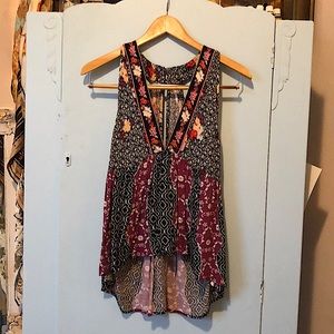 Free People Dream Darlin Keyhole Tank Top Size Small
